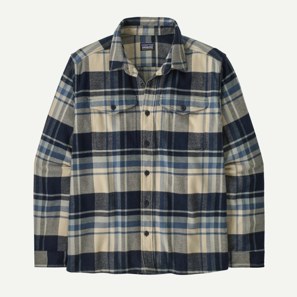 Men's Fjord Flannel Shirt - Color Hibernate: Sunken Blue